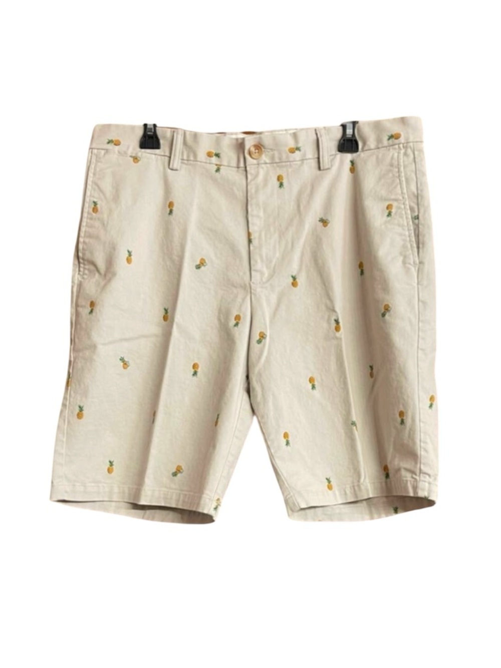 Men's Pineapple Embroidered Old Navy Light Gray Cotton Shorts